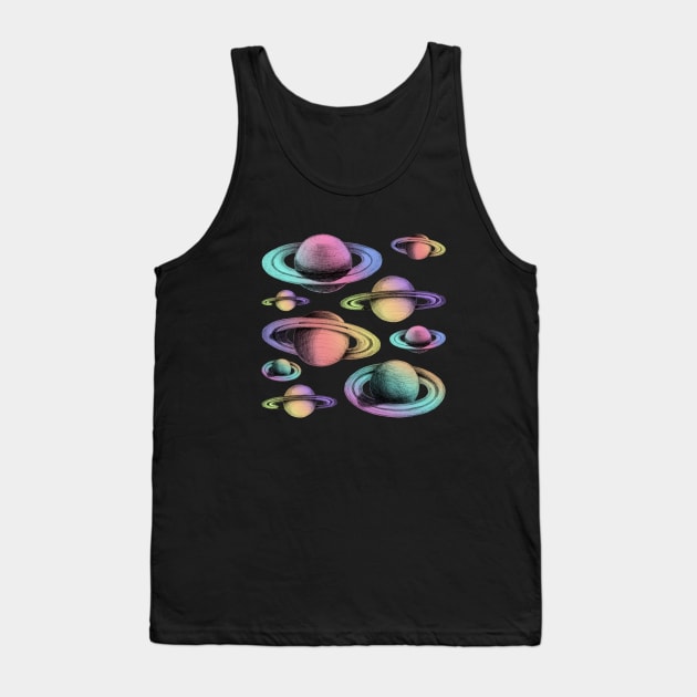 Disco Saturns Tank Top by zeljkica